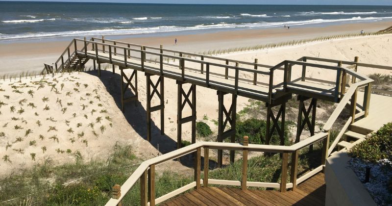 beach boardwalk inspection